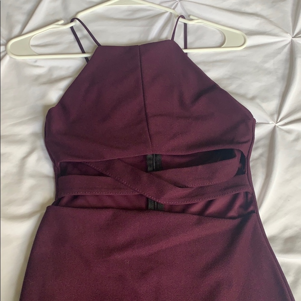 Purple body con dress
